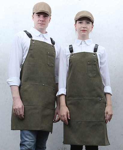 AP-1001-3 다크카키 캔버스 뒤가죽조절끈