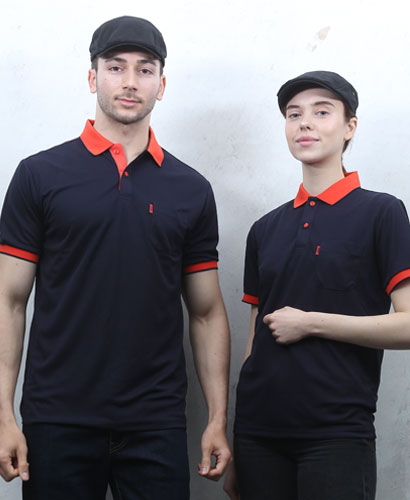 T-02 반팔 진곤색 쿨랙스  배색티셔츠ㅡㅡ(반팔모델)