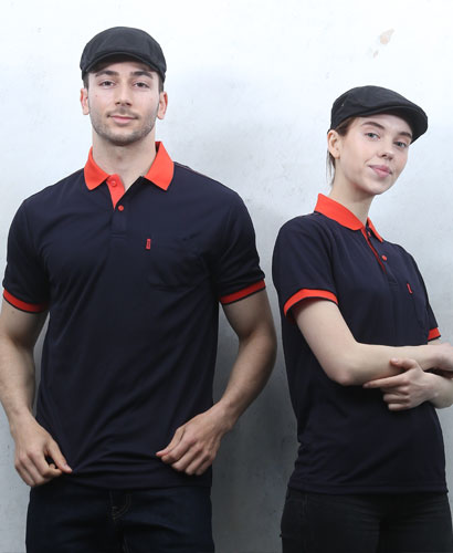 T-02 반팔 진곤색 쿨랙스  배색티셔츠ㅡㅡ(반팔모델)