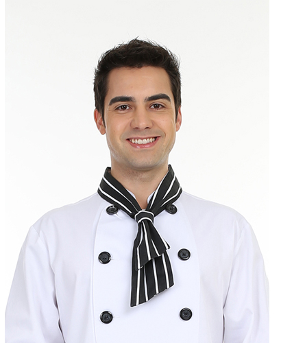 105 - 고리형 검정 스트라이프 목스카프