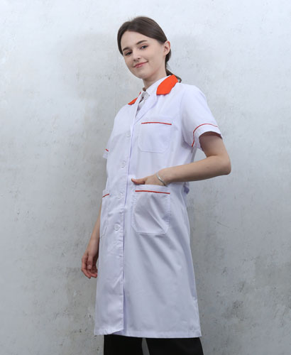 ▣ DR-24 반팔 오렌지 카라 배색