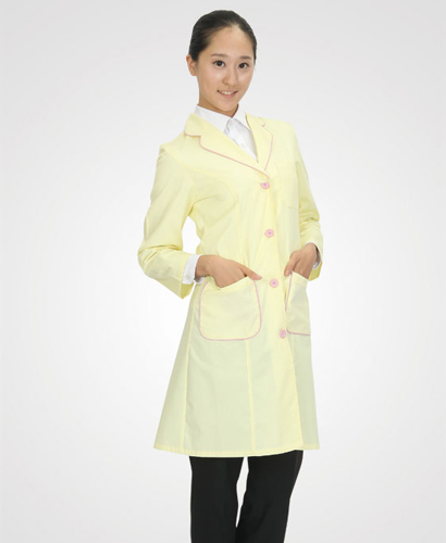 ◈ DR-30 연노랑 핑크띠 여 의사복 ◈