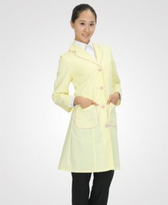 ◈ DR-30 연노랑 핑크띠 여 의사복 ◈