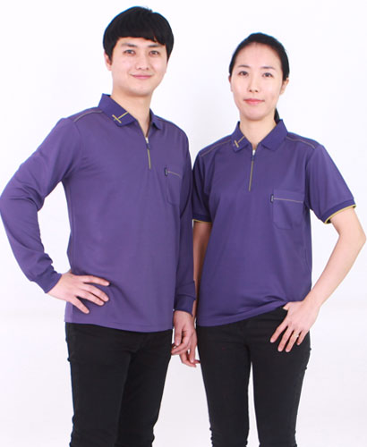 ▶T-3 33 보라색 기능성 엠보 지퍼 스티치