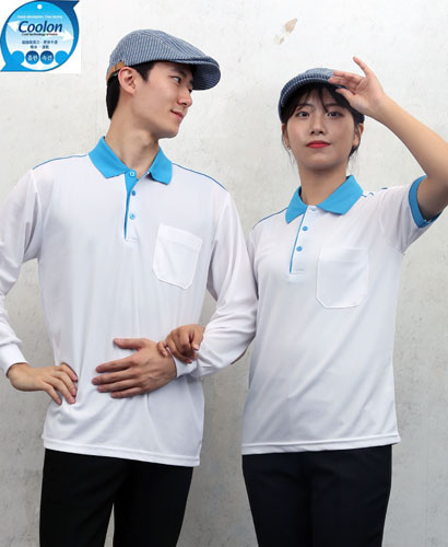 ▶  T-48 백색 고급 기능성 카라배색