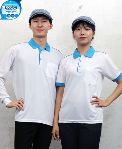 ▶  T-48 백색 고급 기능성 카라배색