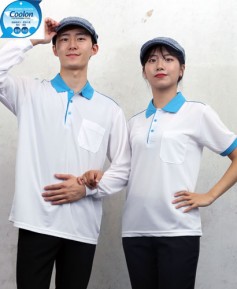 ▶  T-48 백색 고급 기능성 카라배색