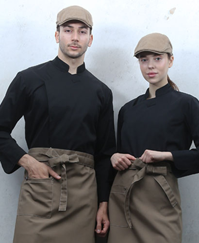 CD-77 NEW 검정 속단추 조리복  ㅡㅡ(안쪽망사) ㅡㅡ(긴팔/칠부겸용)