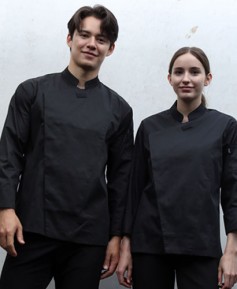 CD-77 NEW 검정 속단추 조리복  ㅡㅡ(안쪽망사) ㅡㅡ(긴팔/칠부겸용)