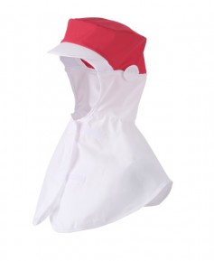 C-975 챙있는 쿨기능 마스크고리 위 적색 위생모