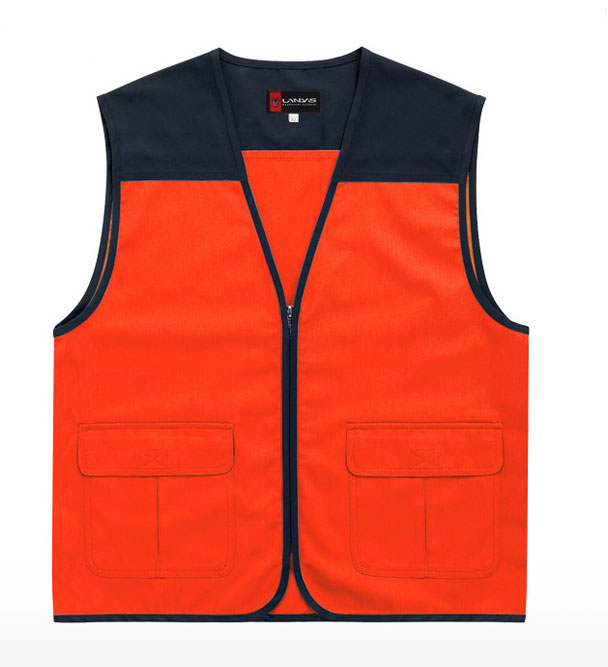 CJ-LD21 오렌지 V넥 조끼