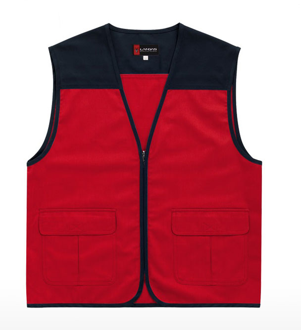 CJ-LD21 적색 V넥 조끼