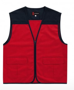 CJ-LD21 적색 V넥 조끼