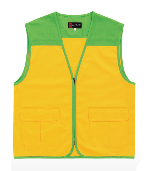 CJ-LD21 노랑/연두 V넥 조끼