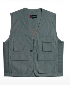 CJ-LD320 V넥 그레이뒤망사 조끼