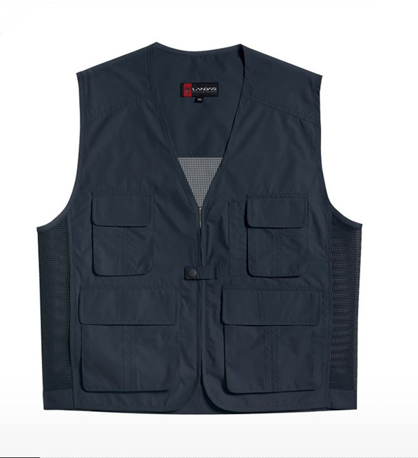 CJ-LD320 V넥 네이비 뒤망사 조끼