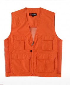 CJ-LD320 V넥 오렌지뒤망사 조끼