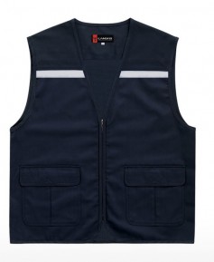 CJ-LD23 네이비 뒤망사 V넥 조끼