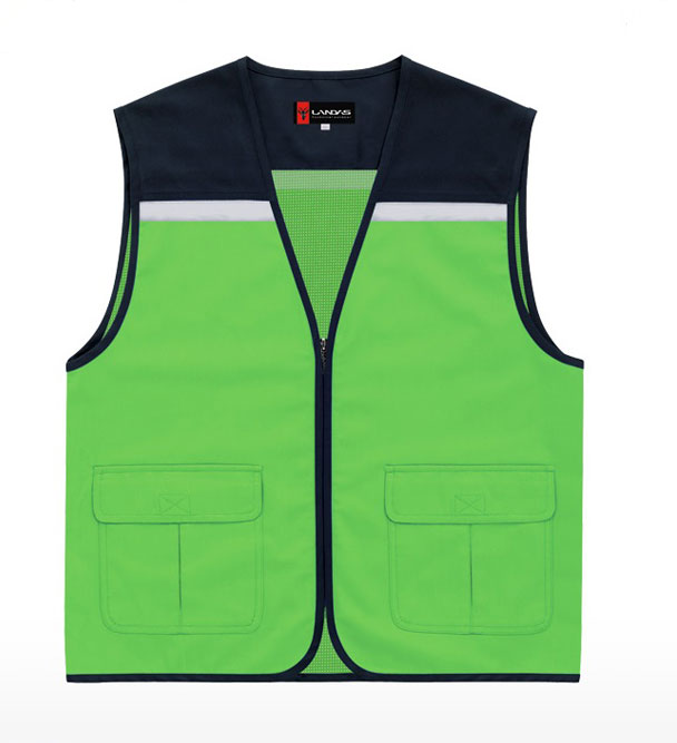 CJ-LD23 연두V넥 조끼