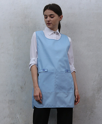 AP-939-1 소라 옆트임 원피스앞치마 (면혼방)