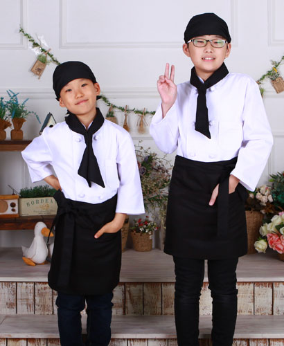 K-30 검정 허리 앞치마