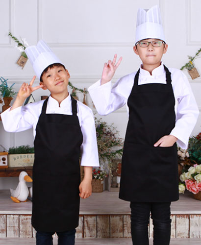 K-34 검정 목걸이 앞치마