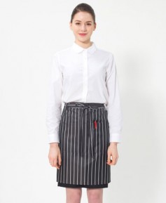 AP-4316 검정스트라이프 랩형앞치마ㅡㅡㅡ((폴리))★중