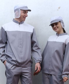 W-138 지퍼 그레이배색 상의ㅡㅡㅡ＃  [20수 면혼방] ★ 빅사이즈있음