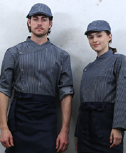 KO-156-2 네이비 슬립 스트라이프 ㅡ(칠부겸용 롤업소매)