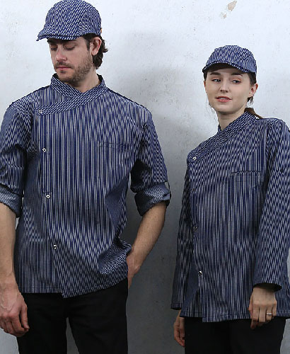 KO-156-2 네이비 슬립 스트라이프 ㅡ(칠부겸용 롤업소매)