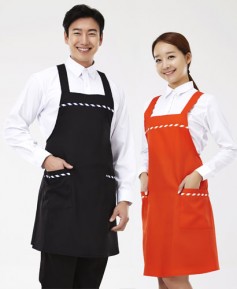 AP-609 띠배색 엉덩이덮개형 앞치마