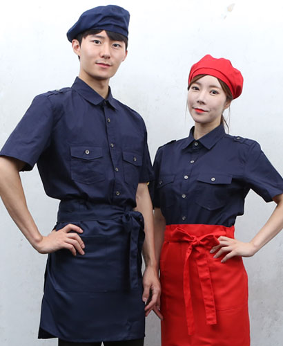 Y-859 네이비 무지 캐쥬얼 남방