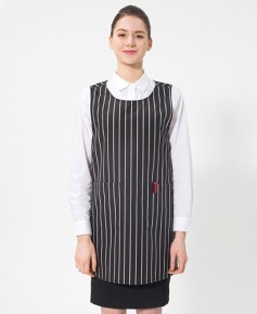 AP-382 블랙 스트라이프 원피스 앞치마