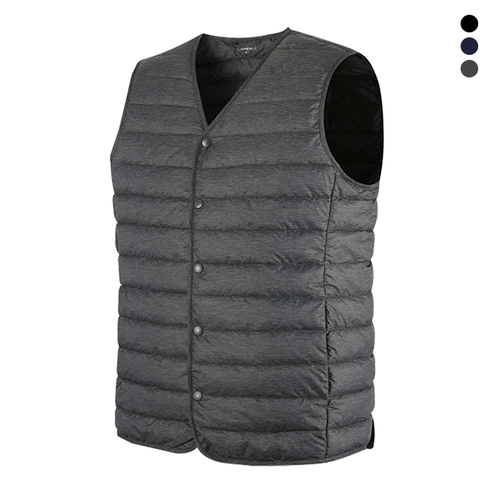 V-220 그레이 V 넥 경량조끼