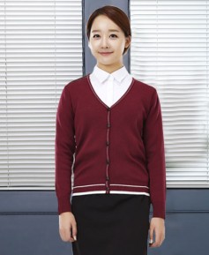 G-69 와인 스테치 가디건 (여성용)