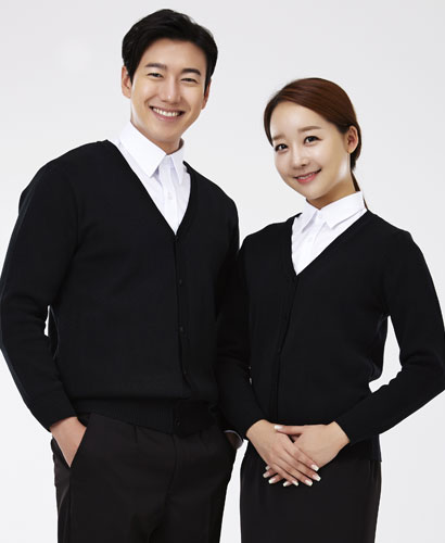 G-73 블랙 무지 가디건 (남성/여성)