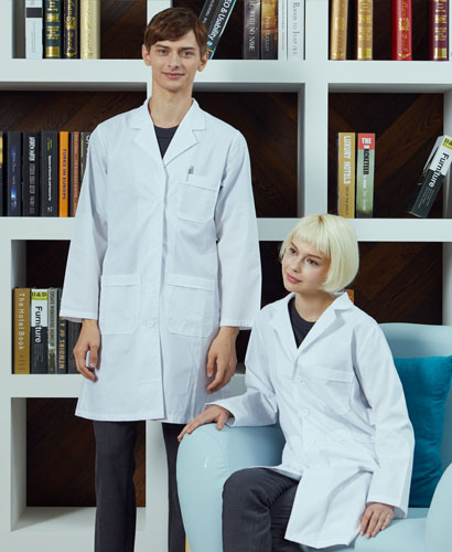 DR-101-1 백색 베이직 30수 실험복