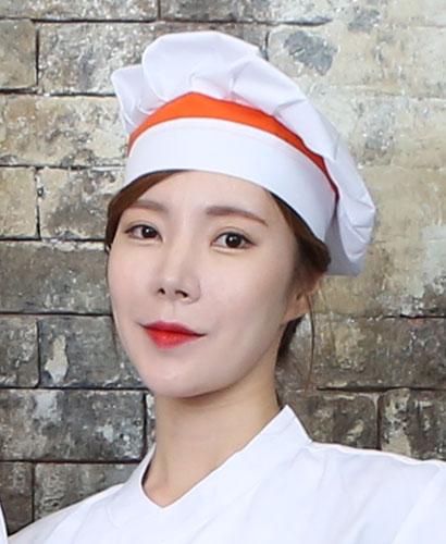 C-753 오렌지띠 요리사 모자