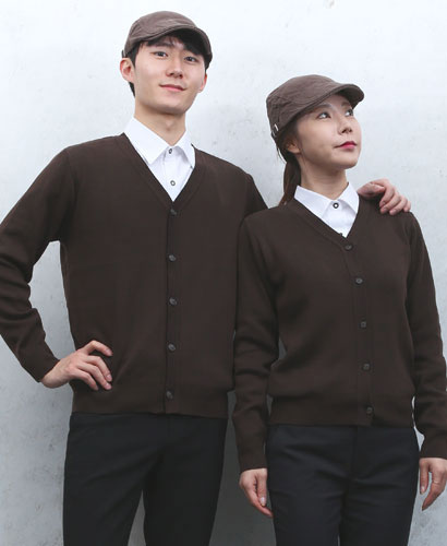 G-90 커피 무지가디건 (남성/여성)