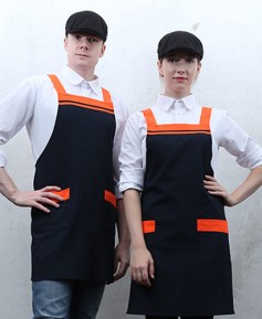 AP-30 네이비 가슴 두줄 배색 앞치마