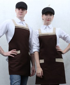 AP-31 커피가슴 두줄 배색 앞치마 (141)