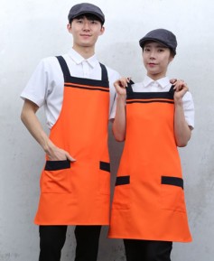 AP-33 오렌지가슴 두줄 배색 앞치마