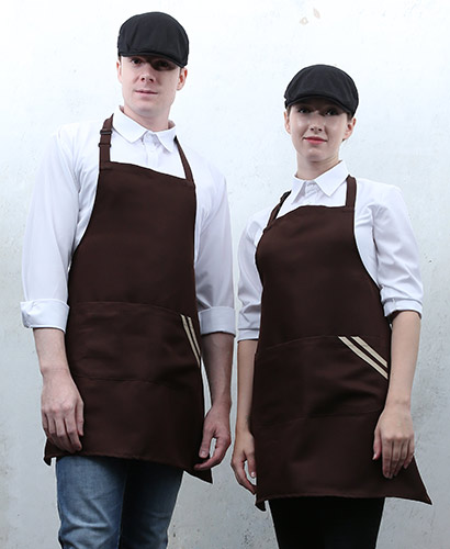 AP-932 커피 사선 두줄 띠 주머니