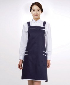 AP-93 곤색 흰띠 포인트 앞치마