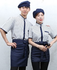 Y-740 반팔 네이비차이나줄지 셔츠 (100)