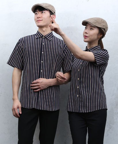 Y-741 엣지 네이비 스트라이프ㅡㅡㅡ 반팔