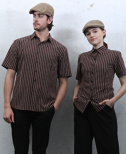 Y-743 엣지 커피 스트라이프ㅡㅡㅡㅡ 반팔