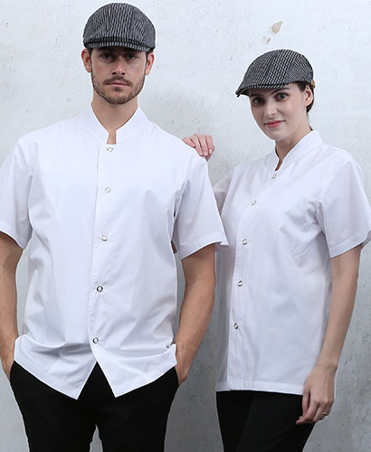 KO-728-2 화이트 원버튼 베이직 반팔  (162)