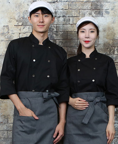 KO-708-1 블랙 더블 스냅버튼 7부 (192)