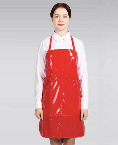 AP-161 빨강  단면방수 앞치마ㅡㅡㅡㅡ목걸이형